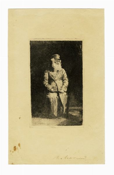 VLADIMIR EGOROVITCH MAKOVSKI : Lev Tolstoj.  - Asta Arte Moderna e Contemporanea [Parte II] - Associazione Nazionale - Case d'Asta italiane