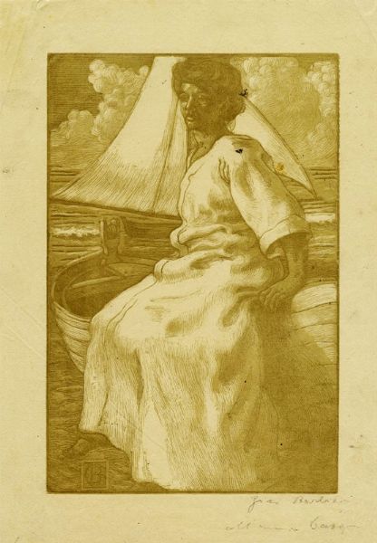 GINO BARBIERI : La vela.  - Asta Arte Moderna e Contemporanea [Parte II] - Associazione Nazionale - Case d'Asta italiane