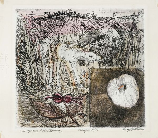 Luigi Bartolini : Campagna di Monte Mario.  - Asta Arte Moderna e Contemporanea [Parte II] - Associazione Nazionale - Case d'Asta italiane