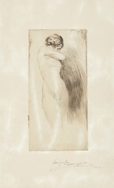 LUIGI BOMPARD : Nudo femminile.  - Asta Arte Moderna e Contemporanea [Parte II] - Associazione Nazionale - Case d'Asta italiane