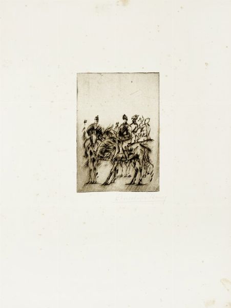 Anselmo Bucci : Lotto composto di 7 incisioni.  - Asta Arte Moderna e Contemporanea [Parte II] - Associazione Nazionale - Case d'Asta italiane