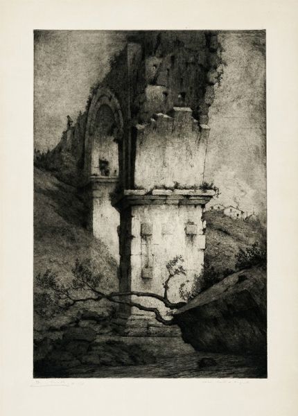 Bruno Croatto : Narni - Ponte di Augusto  - Asta Arte Moderna e Contemporanea [Parte II] - Associazione Nazionale - Case d'Asta italiane