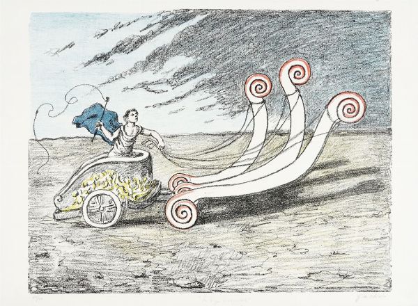 Giorgio de Chirico : La biga invincibile.  - Asta Arte Moderna e Contemporanea [Parte II] - Associazione Nazionale - Case d'Asta italiane