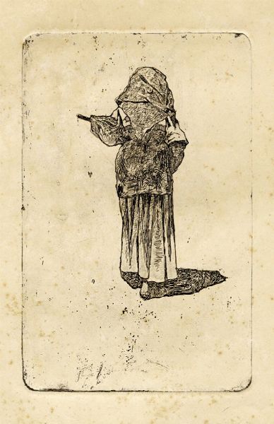 Giovanni Fattori : La ciociara.  - Asta Arte Moderna e Contemporanea [Parte II] - Associazione Nazionale - Case d'Asta italiane