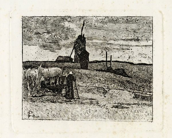 Giovanni Fattori : Maremma toscana.  - Asta Arte Moderna e Contemporanea [Parte II] - Associazione Nazionale - Case d'Asta italiane