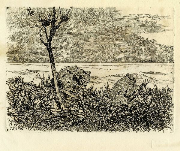 Giovanni Fattori : I miei cani pomeri.  - Asta Arte Moderna e Contemporanea [Parte II] - Associazione Nazionale - Case d'Asta italiane