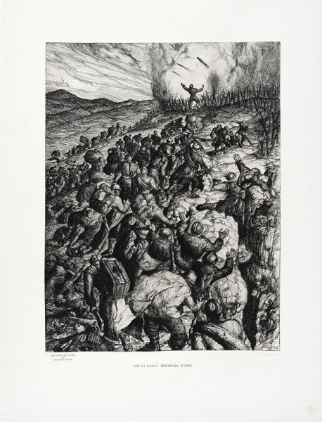 Salvatore Fiume : Decio Raggi medaglia d'oro.  - Asta Arte Moderna e Contemporanea [Parte II] - Associazione Nazionale - Case d'Asta italiane