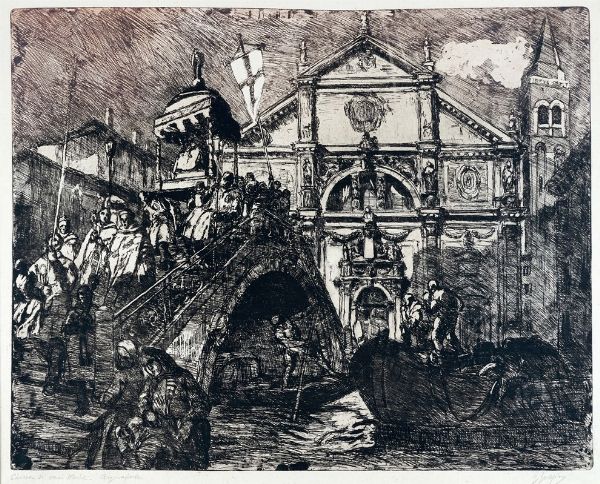 Giuseppe Graziosi : Chiesa di San Mois.  - Asta Arte Moderna e Contemporanea [Parte II] - Associazione Nazionale - Case d'Asta italiane