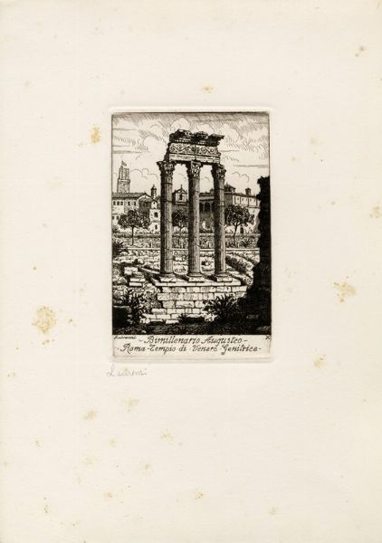 Laurenzio Laurenzi : Monumenti dell'antico Impero Romano. Serie di 45 acqueforti disegnate e incise da Laurenzio Laurenzi.  - Asta Arte Moderna e Contemporanea [Parte II] - Associazione Nazionale - Case d'Asta italiane