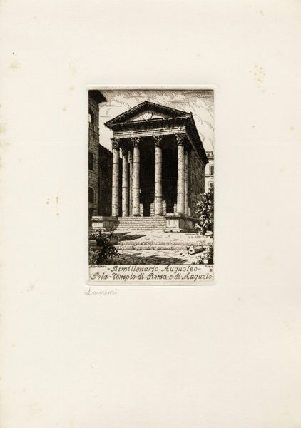 Laurenzio Laurenzi : Monumenti dell'antico Impero Romano. Serie di 45 acqueforti disegnate e incise da Laurenzio Laurenzi.  - Asta Arte Moderna e Contemporanea [Parte II] - Associazione Nazionale - Case d'Asta italiane