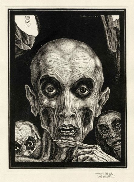 Alberto Martini : Lotto composto di 4 incisioni per la Divina Commedia.  - Asta Arte Moderna e Contemporanea [Parte II] - Associazione Nazionale - Case d'Asta italiane