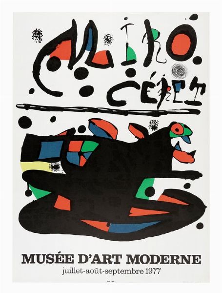 Joan Mir : Lotto composto di 1 incisione e 2 manifesti.  - Asta Arte Moderna e Contemporanea [Parte II] - Associazione Nazionale - Case d'Asta italiane