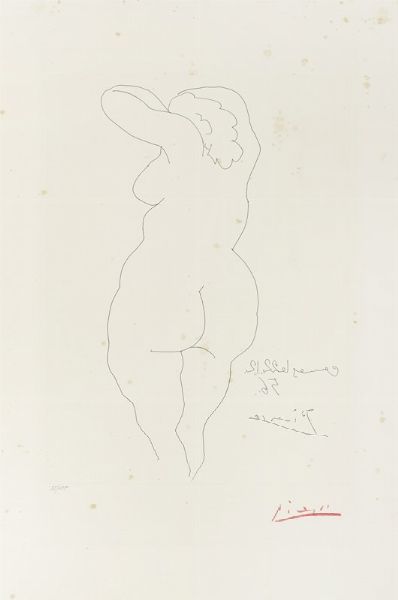Pablo Picasso : Femme vue de dos.  - Asta Arte Moderna e Contemporanea [Parte II] - Associazione Nazionale - Case d'Asta italiane