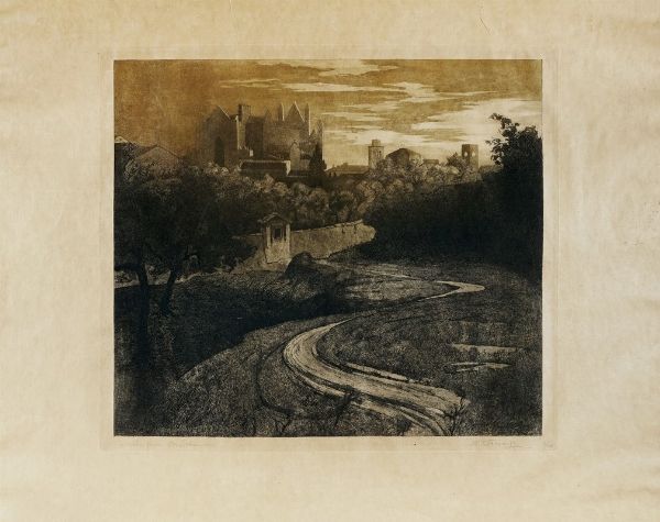 Umberto Prencipe : Nella pace orvietana.  - Asta Arte Moderna e Contemporanea [Parte II] - Associazione Nazionale - Case d'Asta italiane