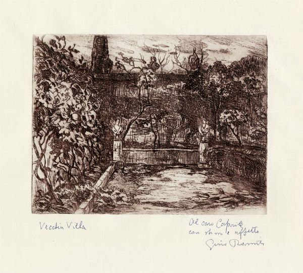 Gino Romiti : Vecchia Villa.  - Asta Arte Moderna e Contemporanea [Parte II] - Associazione Nazionale - Case d'Asta italiane