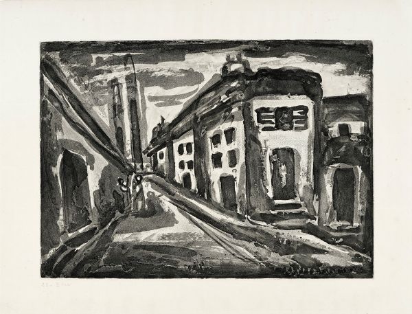 GEORGES ROUAULT : Rue des solitaires.  - Asta Arte Moderna e Contemporanea [Parte II] - Associazione Nazionale - Case d'Asta italiane