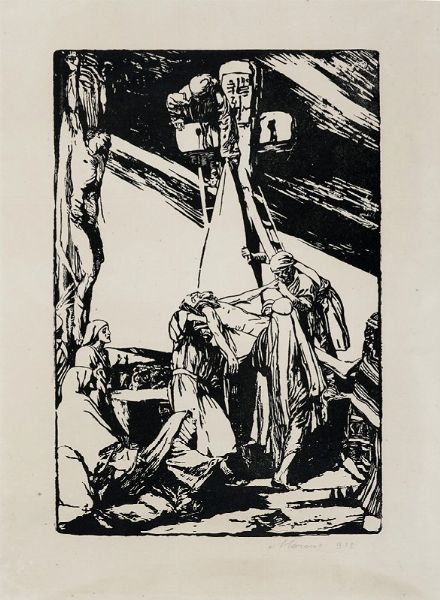 Giulio Aristide Sartorio : Lotto composto di 13 prove di stampa per illustrare Christus di Fausto Salvadori.  - Asta Arte Moderna e Contemporanea [Parte II] - Associazione Nazionale - Case d'Asta italiane