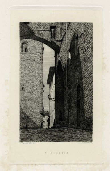 Telemaco Signorini : A Pistoia.  - Asta Arte Moderna e Contemporanea [Parte II] - Associazione Nazionale - Case d'Asta italiane
