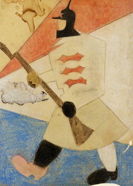 DMITRY NIKOLAEVICH SANNIKOV : Militare cubo-futurista.  - Asta Arte Moderna e Contemporanea [Parte II] - Associazione Nazionale - Case d'Asta italiane