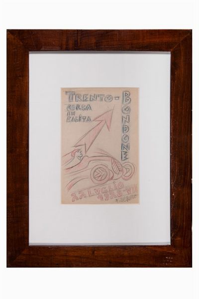 FORTUNATO DEPERO : Trento Bondone. Corsa in salita.  - Asta Arte Moderna e Contemporanea [Parte II] - Associazione Nazionale - Case d'Asta italiane