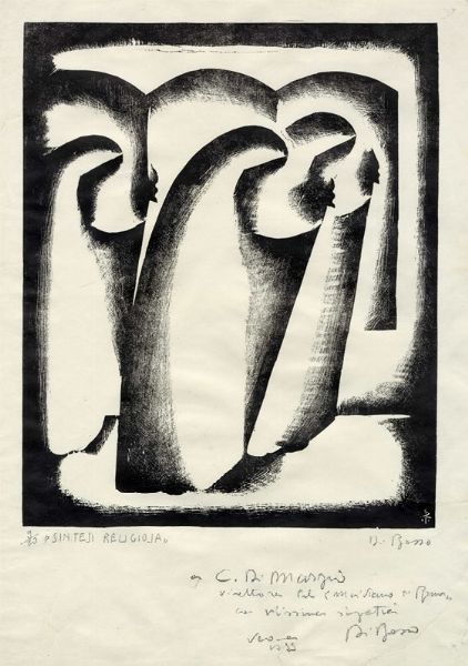 DI BOSSO RENATO [PSEUD. DI RENATO RIGHETTI] : Lotto composto di 2 incisioni futuriste.  - Asta Arte Moderna e Contemporanea [Parte II] - Associazione Nazionale - Case d'Asta italiane