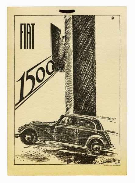Mario Sironi : Fiat 1500.  - Asta Arte Moderna e Contemporanea [Parte II] - Associazione Nazionale - Case d'Asta italiane