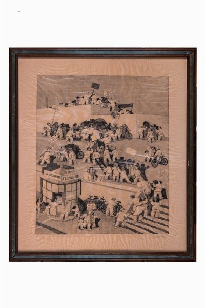 ALBERICO MORENA : I tifosi.  - Asta Arte Moderna e Contemporanea [Parte II] - Associazione Nazionale - Case d'Asta italiane