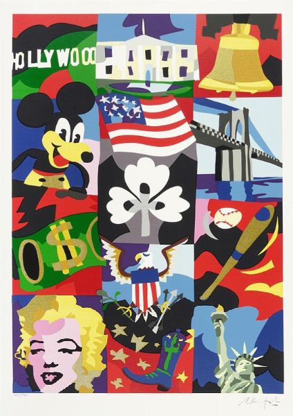 Ugo Nespolo : American Dream.  - Asta Arte Moderna e Contemporanea [Parte II] - Associazione Nazionale - Case d'Asta italiane