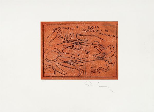 MARIO SCHIFANO : Boia Massoli.  - Asta Arte Moderna e Contemporanea [Parte II] - Associazione Nazionale - Case d'Asta italiane