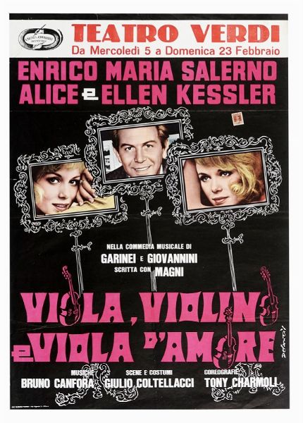 Salvatore Fiume : Lotto composto di 5 manifesti teatrali.  - Asta Arte Moderna e Contemporanea [Parte II] - Associazione Nazionale - Case d'Asta italiane