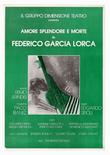 Salvatore Fiume : Lotto composto di 5 manifesti teatrali.  - Asta Arte Moderna e Contemporanea [Parte II] - Associazione Nazionale - Case d'Asta italiane