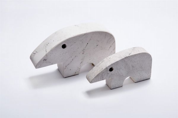 ENZO MARI : Coppia di orsi polari per F.lli Mannelli.  - Asta Arte Moderna e Contemporanea [Parte II] - Associazione Nazionale - Case d'Asta italiane