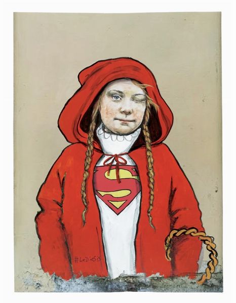 LEDIESIS : Greta Thunberg.  - Asta Arte Moderna e Contemporanea [Parte II] - Associazione Nazionale - Case d'Asta italiane