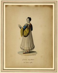 MICHELA DE VITO - Lotto composto di 5 disegni di costumi popolari napoletani.