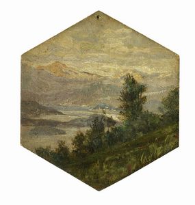 GIOVANNI GIANI - Veduta del Lago di Como.