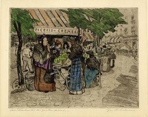 GUIDO COLUCCI - Lotto composto di 2 incisioni a tema Parigi.