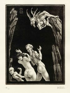 Alberto Martini : Lotto composto di 4 incisioni per la Divina Commedia.  - Asta Arte Moderna e Contemporanea [Parte II] - Associazione Nazionale - Case d'Asta italiane