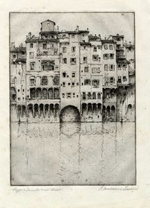 Emilio Mazzoni Zarini - Lotto composto di 2 incisioni a tema Firenze.