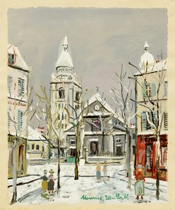 Maurice Utrillo - L' Eglise Saint Pierre.