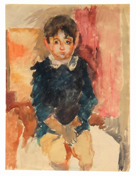 FAUSTO PIRANDELLO : Senza titolo (Ritratto di Antonio)  - Asta Arte Moderna e Contemporanea - Associazione Nazionale - Case d'Asta italiane