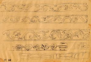 LUCIO FONTANA - Studi per decorazioni spaziali