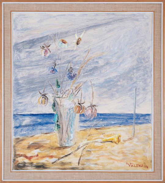 GIORGIO VALENZIN : Natura morta con vaso di fiori  - Asta Arte moderna e contemporanea - Dipinti del XIX e XX secolo - Associazione Nazionale - Case d'Asta italiane