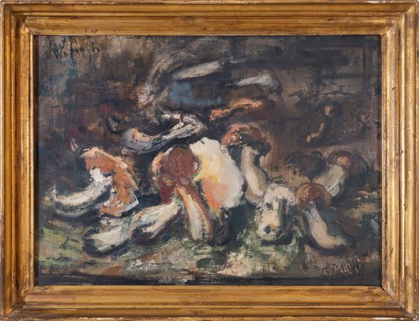Renzo Zanutto : Funghi  - Asta Arte moderna e contemporanea - Dipinti del XIX e XX secolo - Associazione Nazionale - Case d'Asta italiane