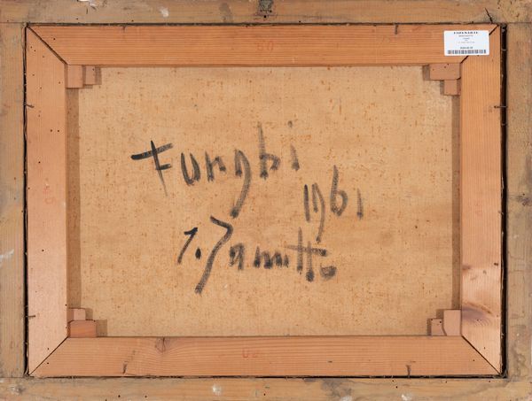 Renzo Zanutto : Funghi  - Asta Arte moderna e contemporanea - Dipinti del XIX e XX secolo - Associazione Nazionale - Case d'Asta italiane