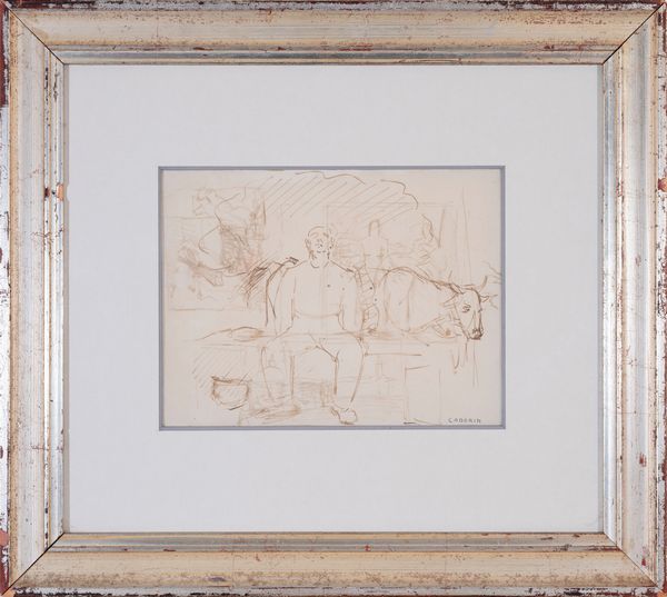 GUIDO CADORIN : Contadino - Asino  - Asta Arte moderna e contemporanea - Dipinti del XIX e XX secolo - Associazione Nazionale - Case d'Asta italiane