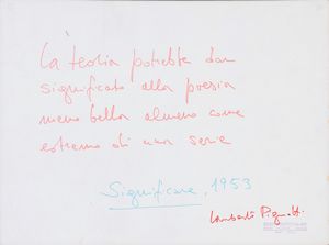 LAMBERTO PIGNOTTI - Significare