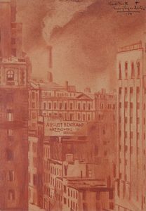 Luca Pignatelli : New York  - Asta Arte moderna e contemporanea - Dipinti del XIX e XX secolo - Associazione Nazionale - Case d'Asta italiane