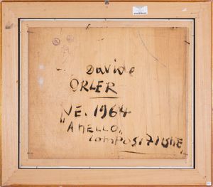 DAVIDE  ORLER : Anello - composizione  - Asta Arte moderna e contemporanea - Dipinti del XIX e XX secolo - Associazione Nazionale - Case d'Asta italiane