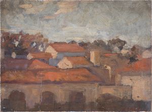 Felice Carena - Paesaggio toscano