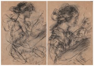 Antonio Mancini - Figura (recto/verso)